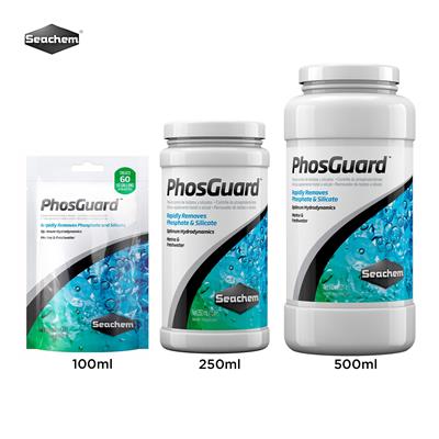 Seachem PhosGuard rapidly removes phosphate and silicate from marine and freshwater aquaria