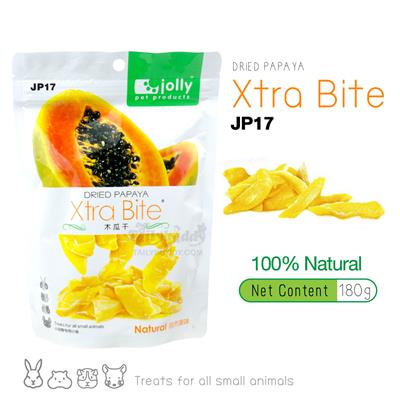 Jolly Xtra Bite Dried Papaya - Treats for rabbits,chinchilla, guinea pigs and hamsters  (180g) (JP17)