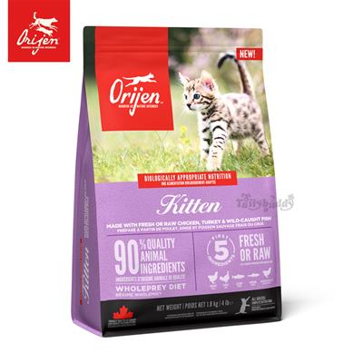 ORIJEN Kitten Cat Food สูตรสำหรับแมวอายุ 2เดือน หรือหย่านมเป็นต้นไป (340g , 1.8kg 5.4kg)